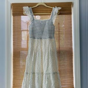 Storia White and Blue Sundress